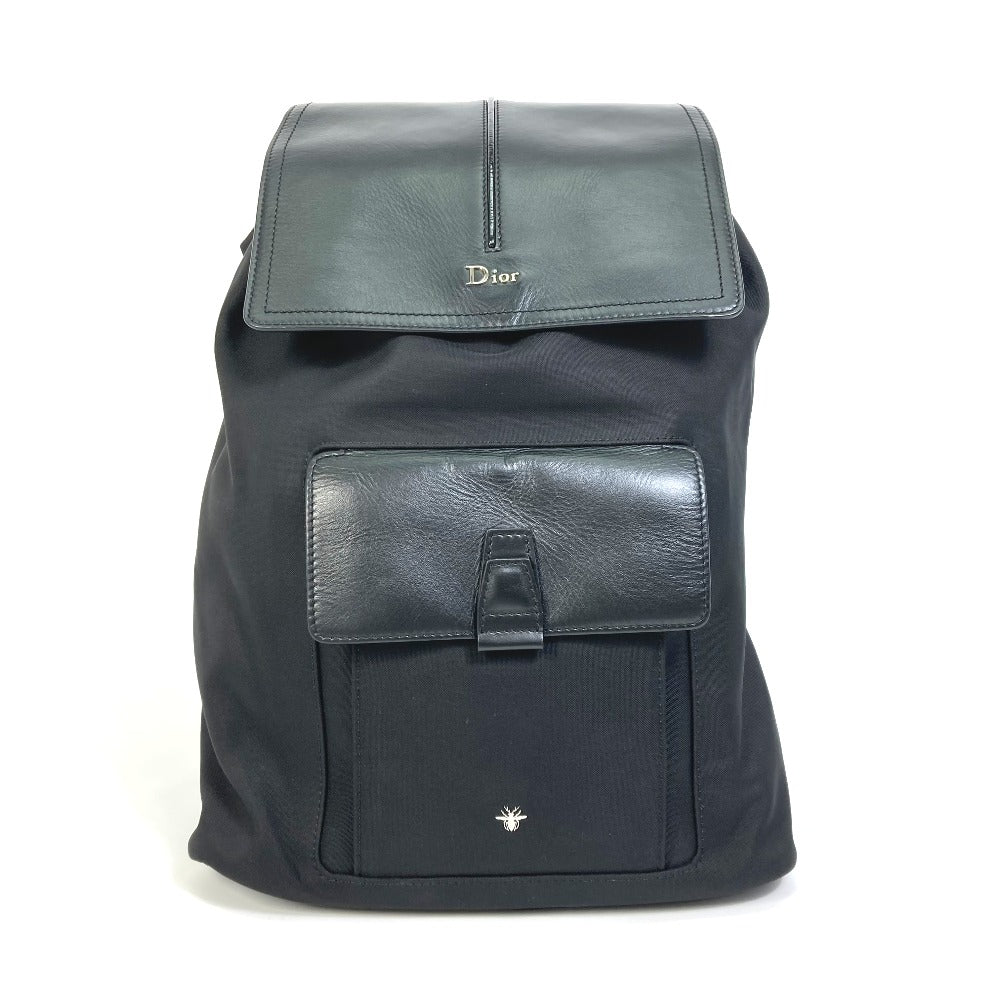 DIOR HOMME Backpack 1MOBA062 Canvas / leather black BEE MOTION mens