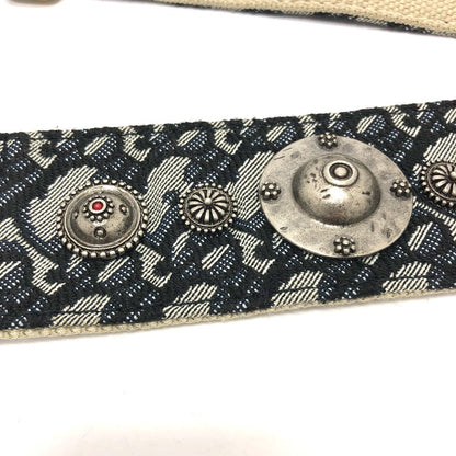 Dior Shoulder strap canvas Navy Oblique logo medallion