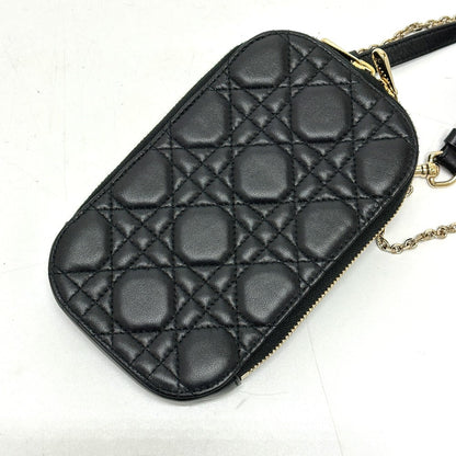 Christian Dior Shoulder Bag S0842ONMJ leather black Canage Phone case Women