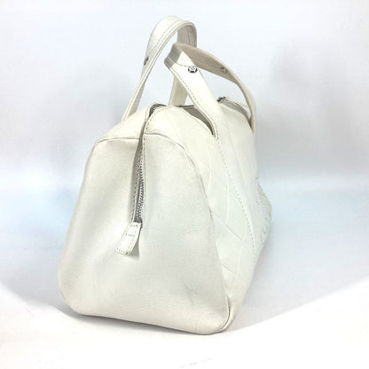 Chanel Boston Duffel bag A30899 Calf leather white CC COCO Mark Chevron Vstitch Women d