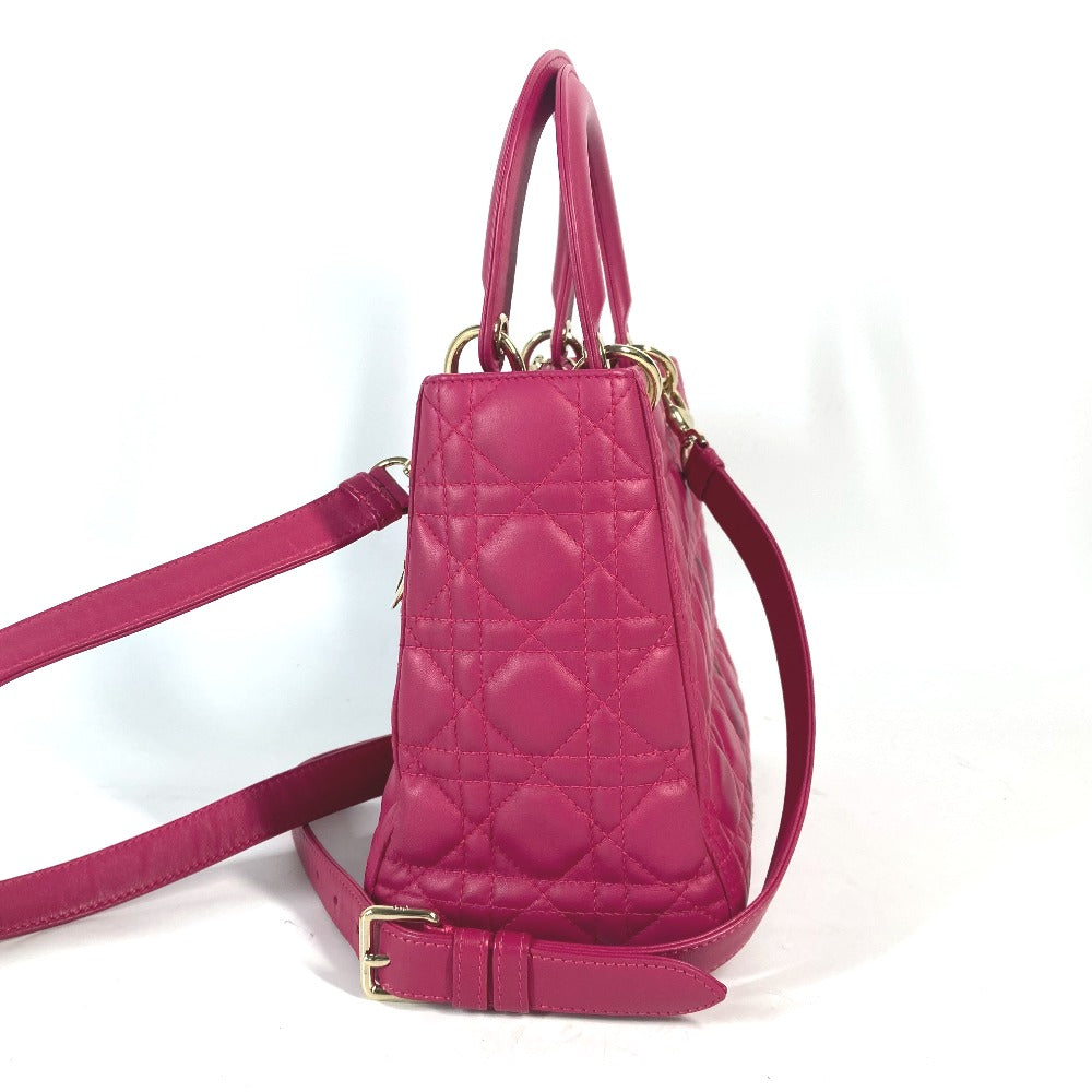 Dior Handbag lambskin pink Crossbody Lady Dior Women