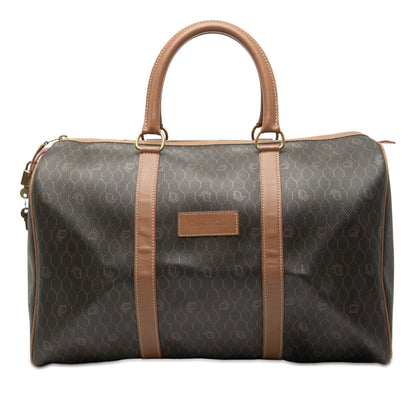 Black Dior Honeycomb Coated Canvas Travel Bag