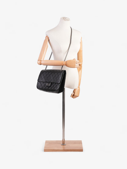 Chanel 2 55 Reissue Black Aged Calfskin Leather Maxi