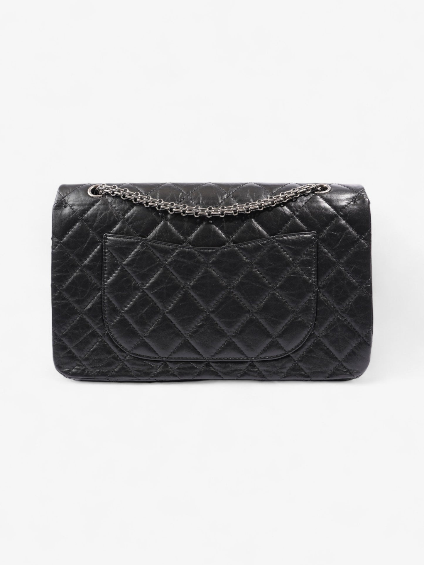 Chanel 2 55 Reissue Black Aged Calfskin Leather Maxi