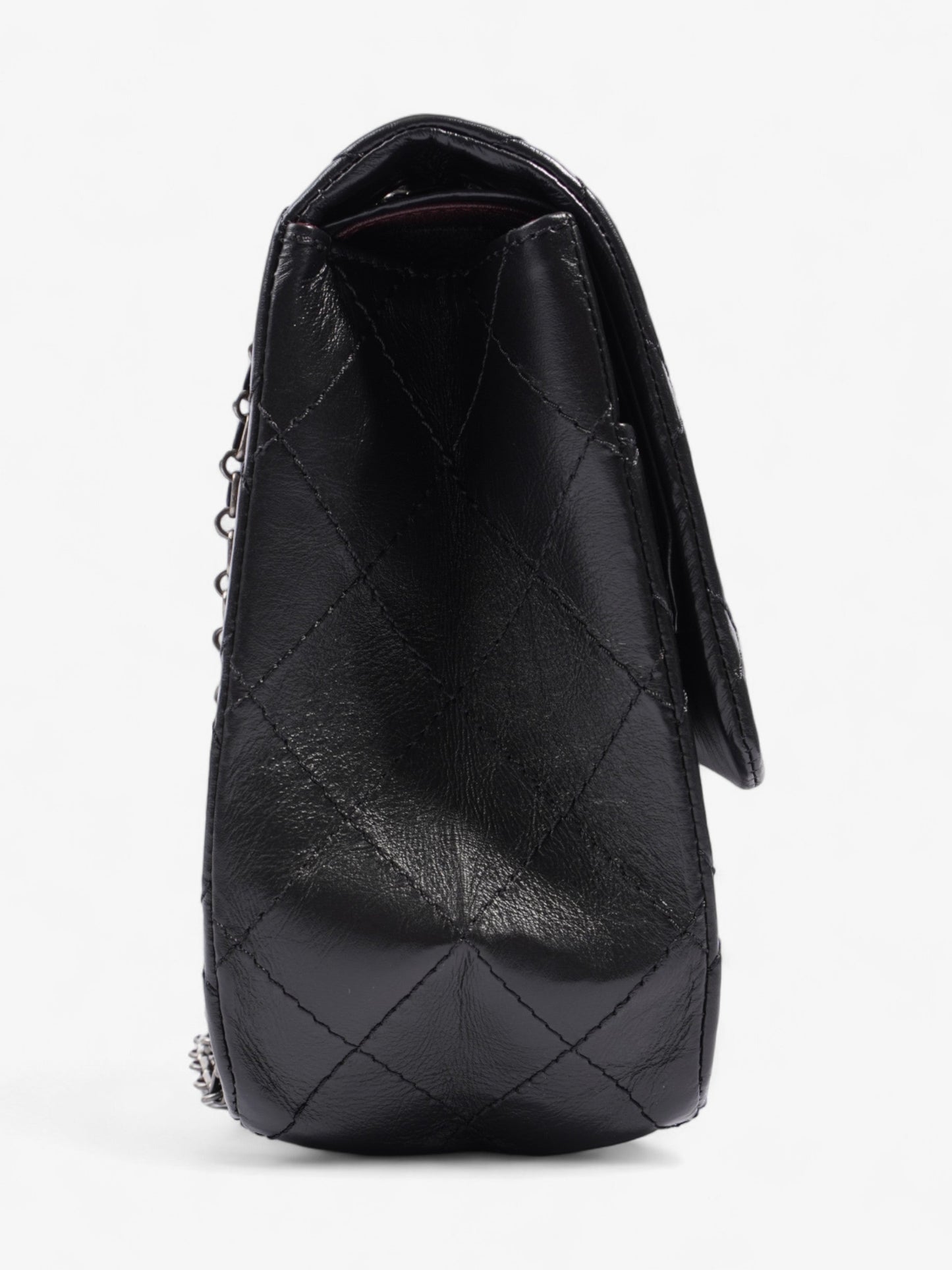 Chanel 2 55 Reissue Black Aged Calfskin Leather Maxi
