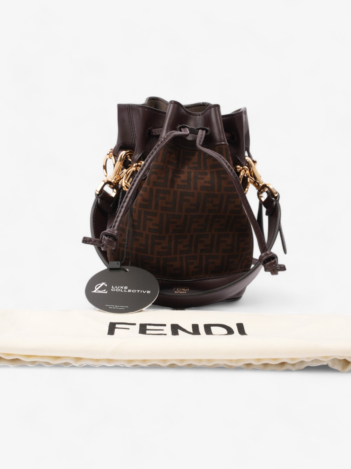 Fendi Mon Tresor Calfskin Brown Handbag