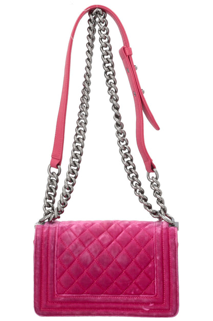 Chanel Boy Bag Small Velvet Pink