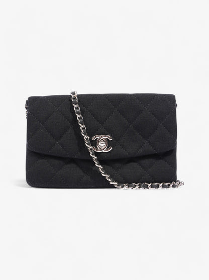 Chanel Cc Flap Bag Black Cotton Mini