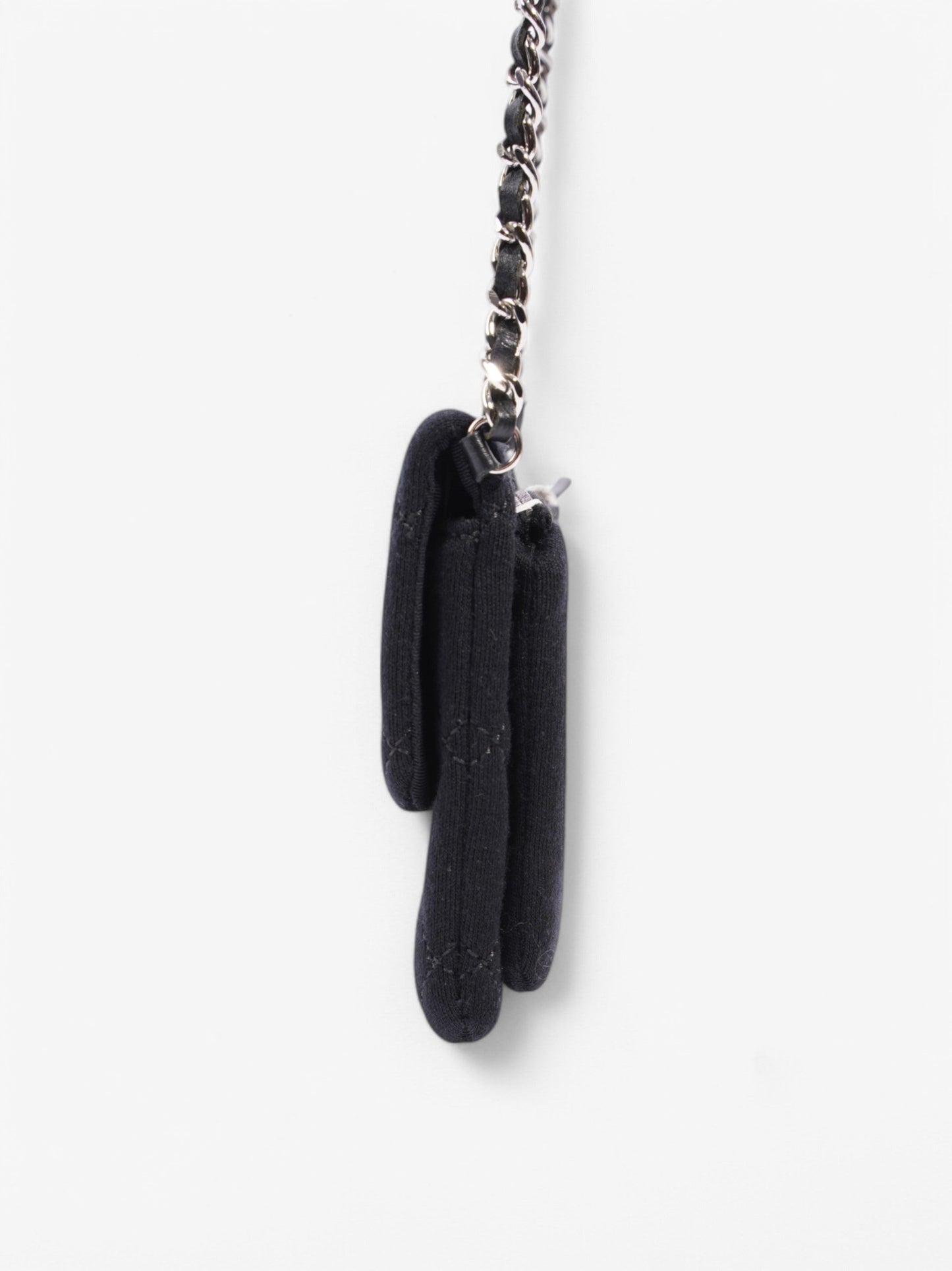 Chanel Cc Flap Bag Black Cotton Mini
