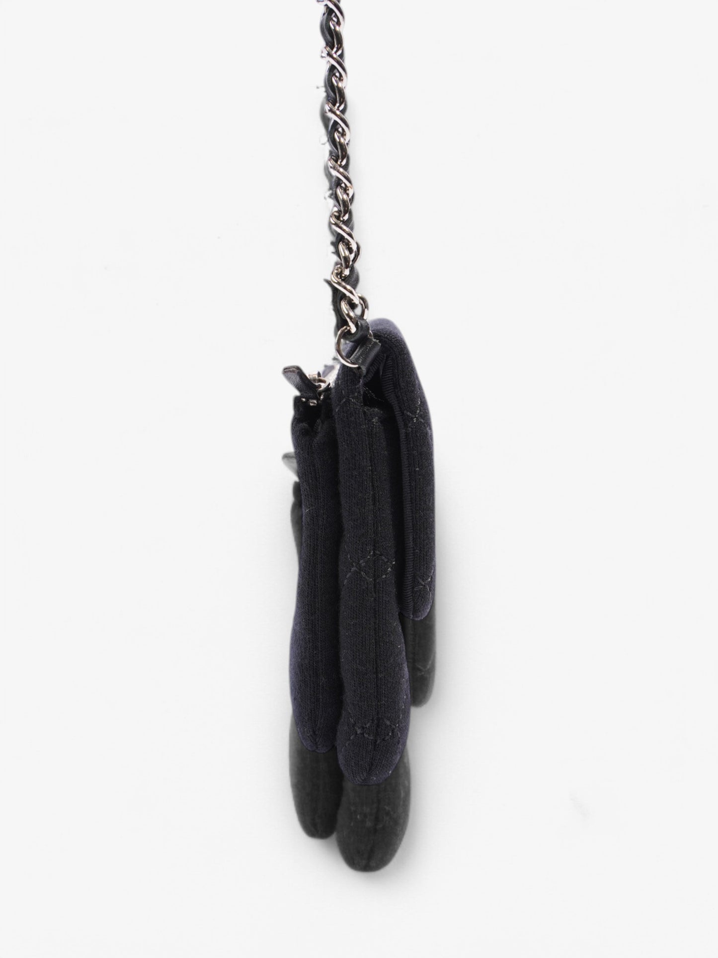 Chanel Cc Flap Bag Black Cotton Mini