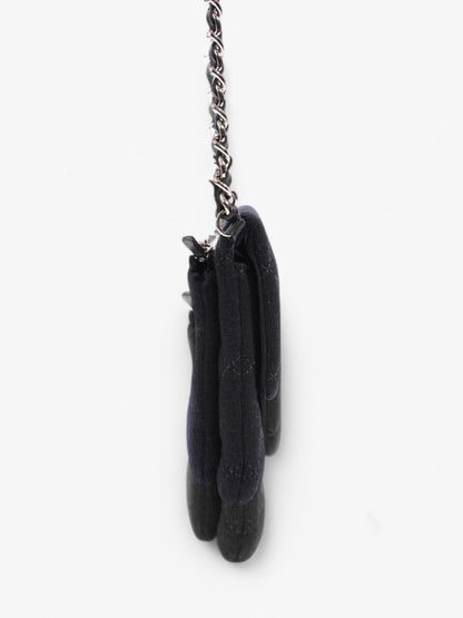 Chanel Cc Flap Bag Black Cotton Mini