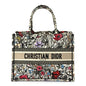 Christian Dior Canvas Embroidered Medium Mille Fleurs Book Tote Multicolor