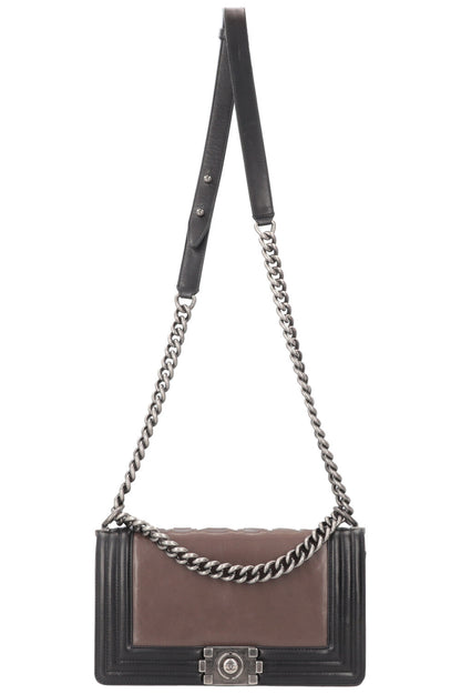 Chanel Boy Bag 1st Edition Brown Black