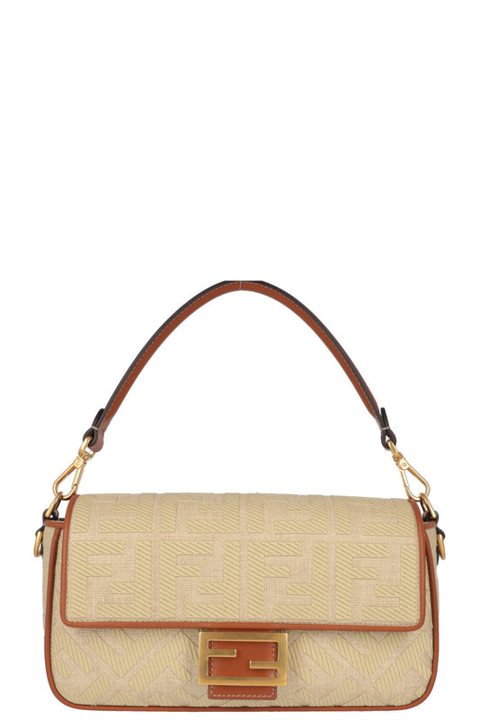 FENDI Medium Baguette Zucca Beige Brown