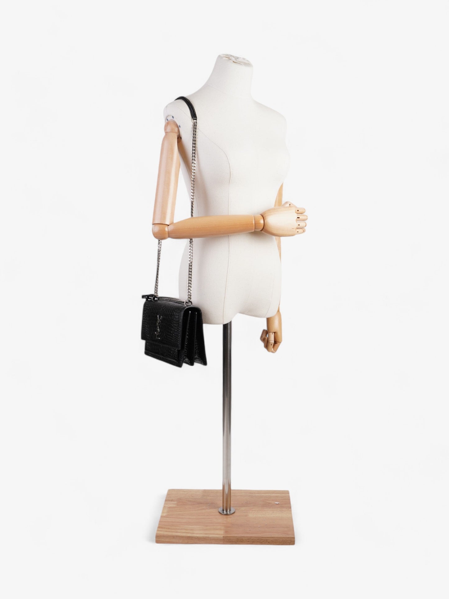 Saint Laurent Sunset Leather Black Shoulder Bag Style 9