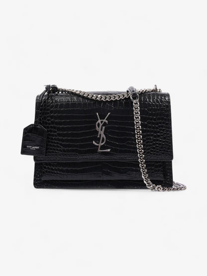 Saint Laurent Sunset Leather Black Shoulder Bag Style 9