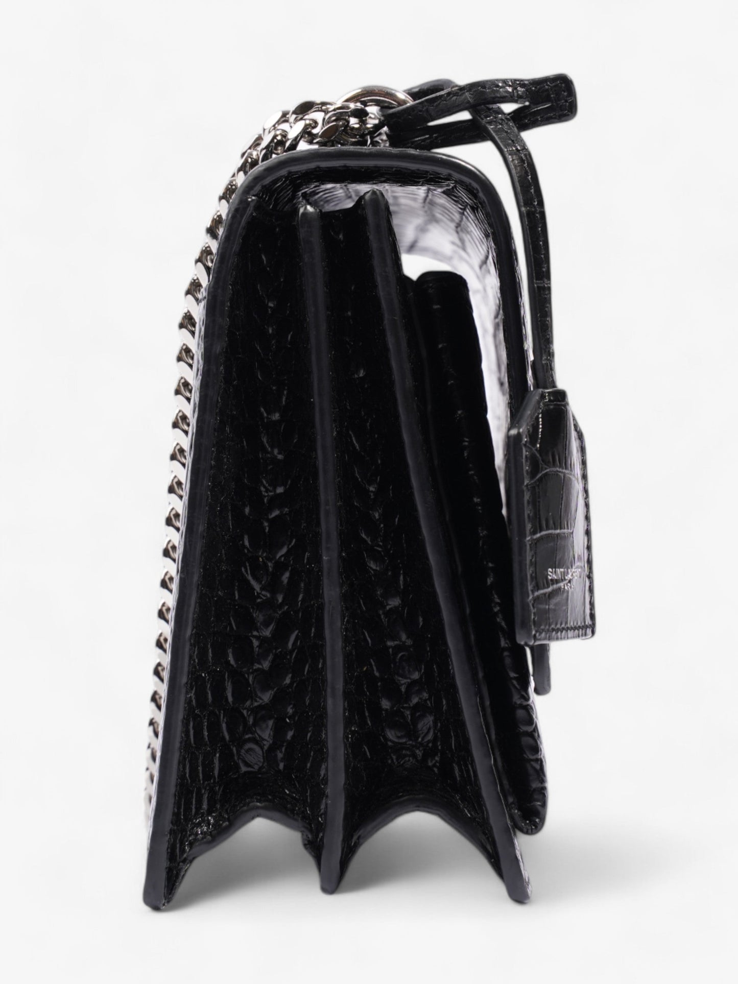 Saint Laurent Sunset Leather Black Shoulder Bag Style 9