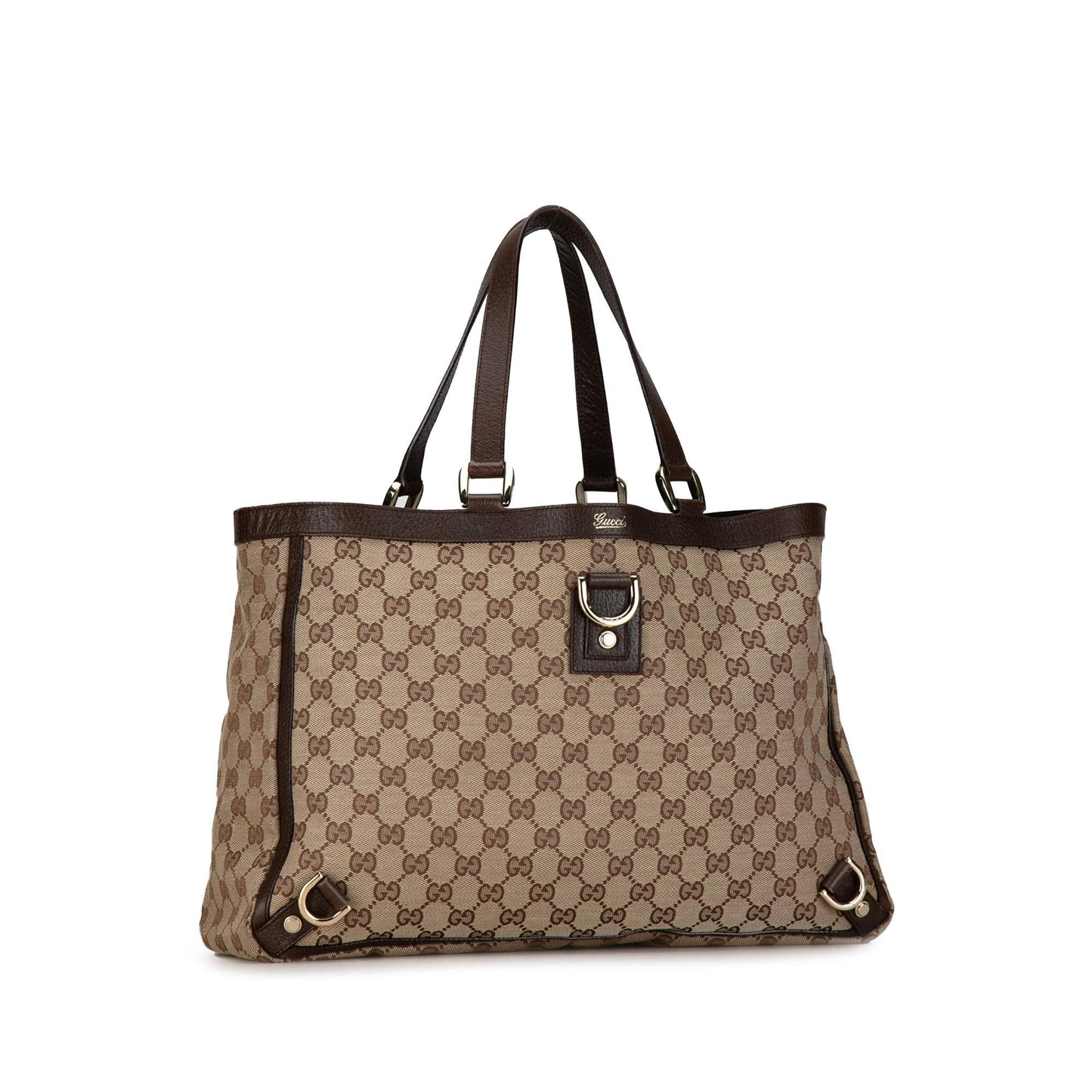 Gucci Abbey D Ring GG Canvas Tote (SHG-BplvmN)