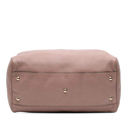 Gucci Calfskin Bamboo Shopper Boston Bag