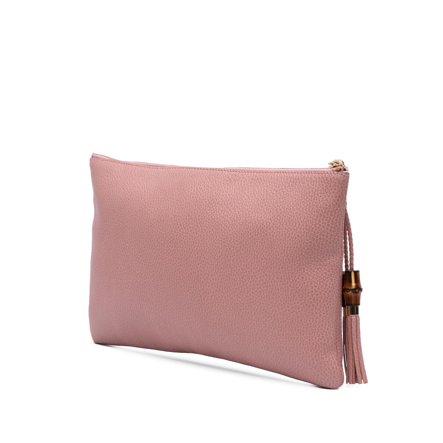 Gucci Calfskin Bamboo Tassel Clutch