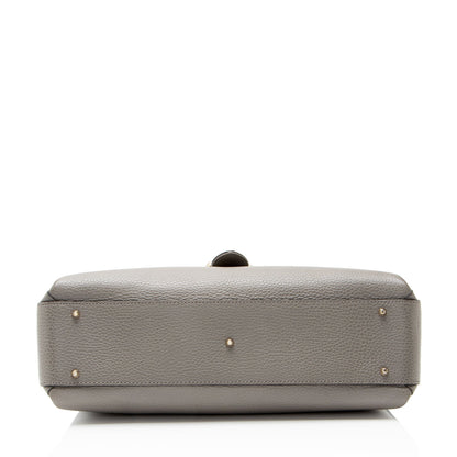 Gucci Calfskin Interlocking G Top Handle Medium Shoulder Bag