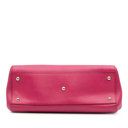 Gucci Calfskin Swing Top Handle Satchel