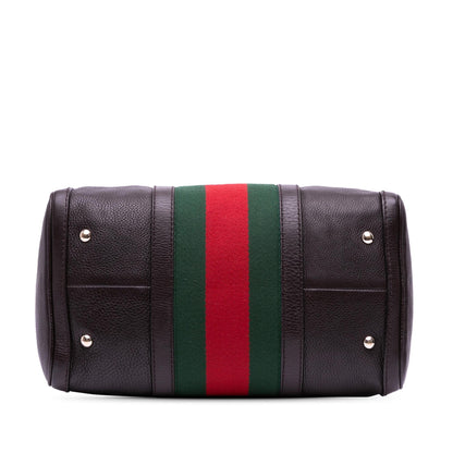 Gucci Calfskin Web Joy Boston Bag