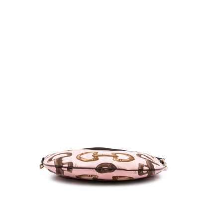 Gucci Canvas Bamboo Horsebit Print Hobo