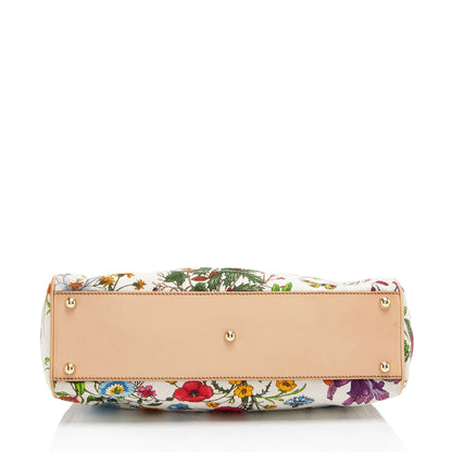 Gucci Canvas Flora Bardot Shoulder Bag