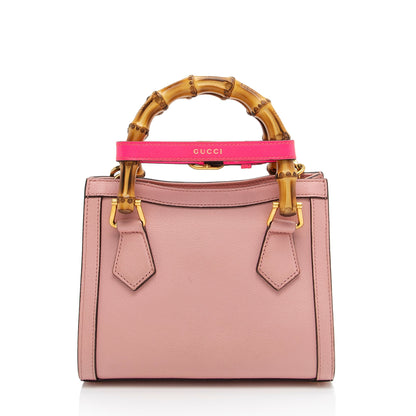 Gucci Cuir Leather Bamboo Diana Mini Tote (SHF-kfEnLc)