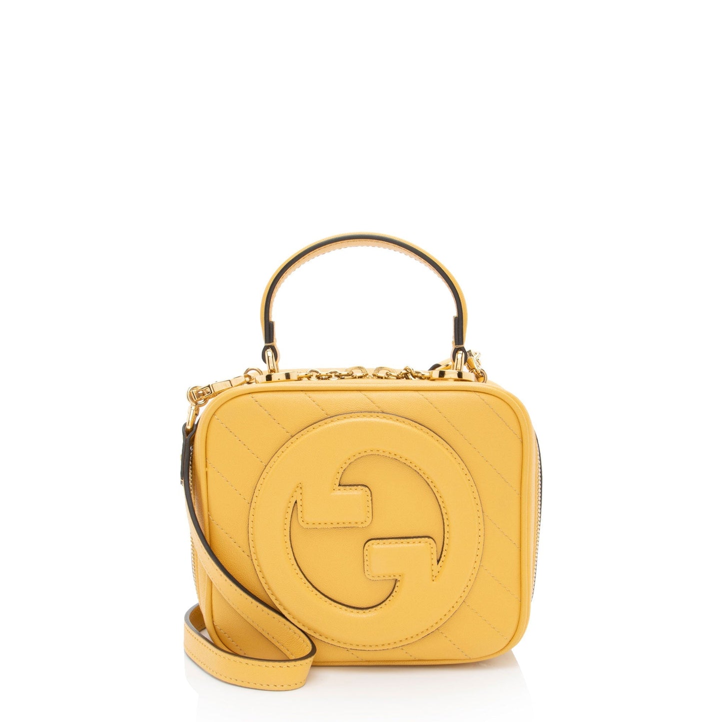 Gucci Diagonal Stitched Calfskin Blondie Top Handle