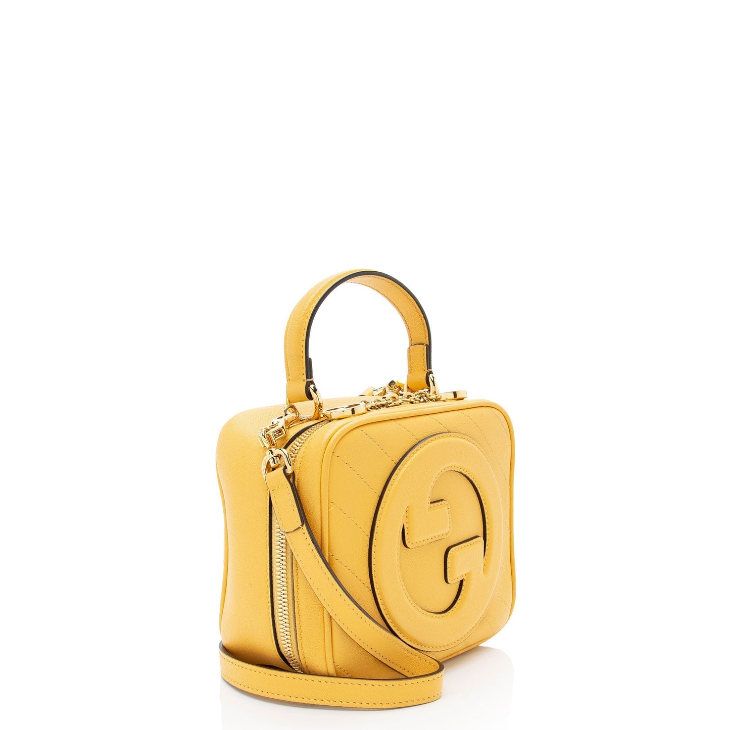 Gucci Diagonal Stitched Calfskin Blondie Top Handle