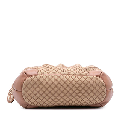Gucci Diamante Canvas Sukey Satchel