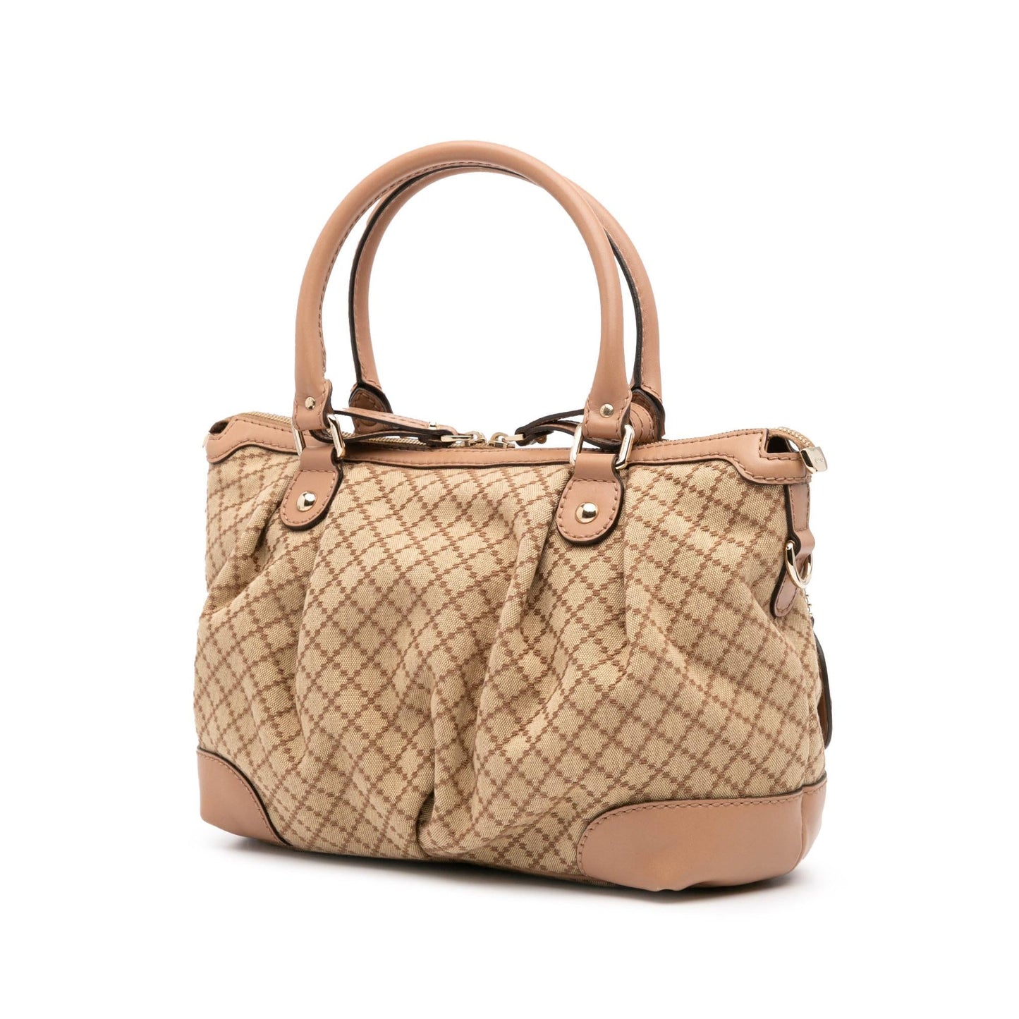 Gucci Diamante Canvas Sukey Satchel