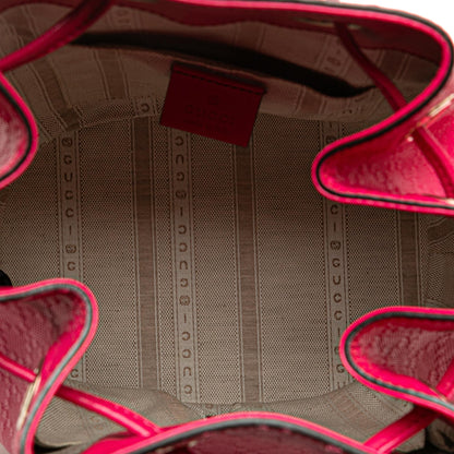 Gucci Diamante Leather Bright Bucket Bag