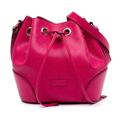 Gucci Diamante Leather Bright Bucket Bag