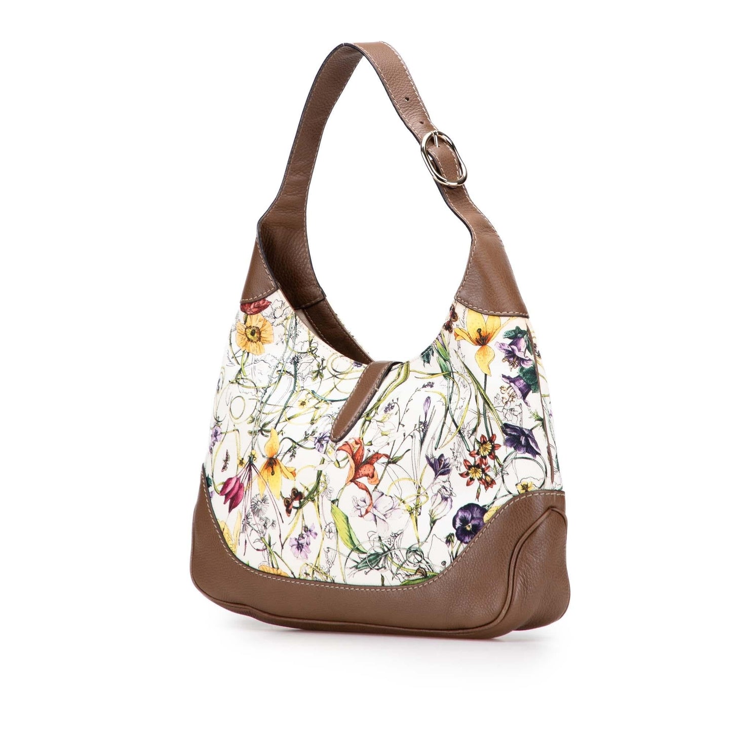Gucci Flora Canvas Jackie O Bouvier Crossbody
