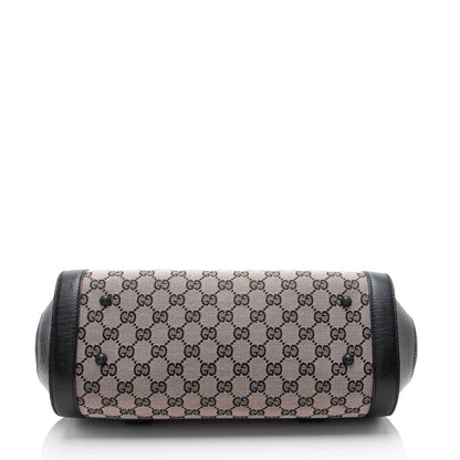 Gucci GG Canvas Bamboo Bullet Medium Satchel
