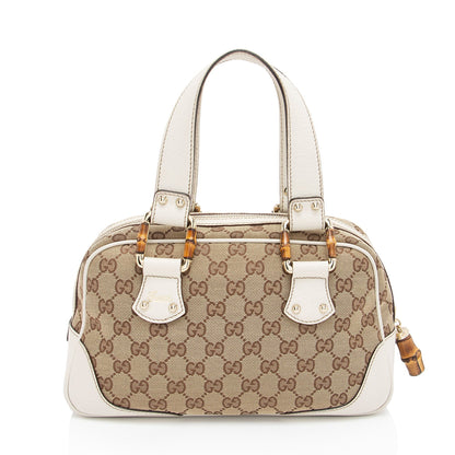 Gucci GG Canvas Bamboo Mini Satchel (SHF-yKtYU5)
