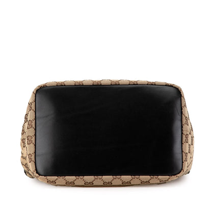 Gucci GG Canvas Bamboo Shoulder Bag (SHG-jAsRoJ)