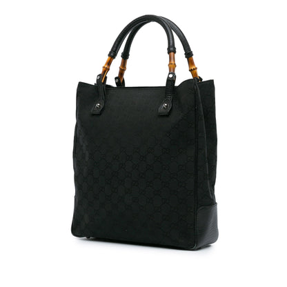 Gucci GG Canvas Bamboo Tote (SHG-b7lQHd)