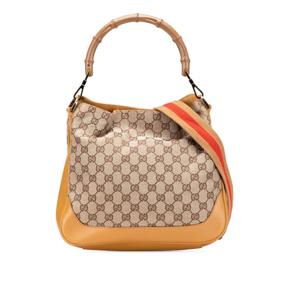 Gucci GG Canvas Bamboo Web Satchel