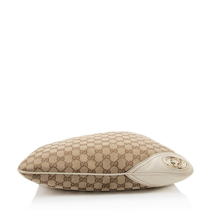 Gucci GG Canvas Britt Medium Hobo (SHF-puVAWm)