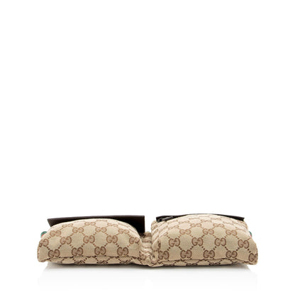 Gucci GG Canvas Double Pocket Belt Bag (SHF-Z0mmJ4)
