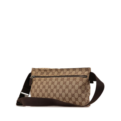 Gucci GG Canvas Double Pocket Belt Bag (SHG-4MdUlJ)