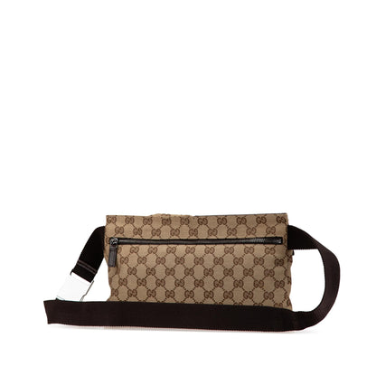 Gucci GG Canvas Double Pocket Belt Bag (SHG-e5K44J)
