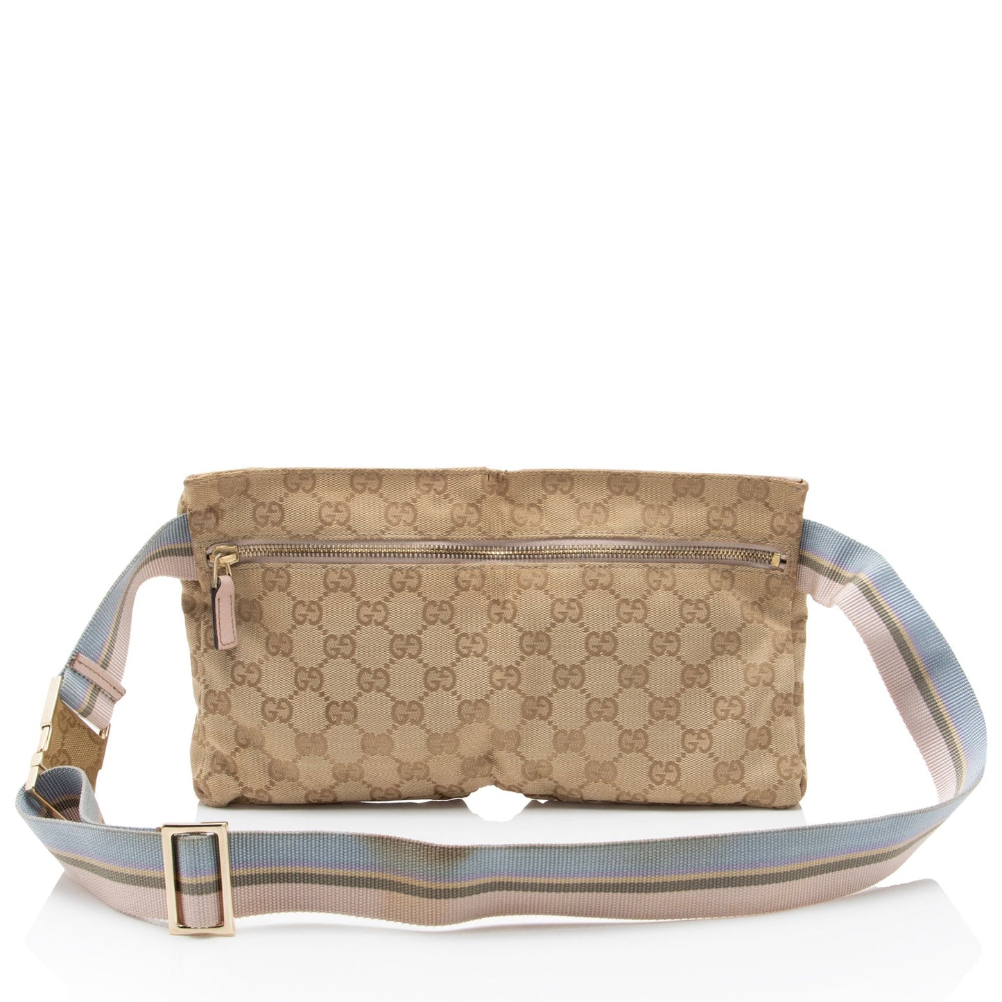 Gucci GG Canvas Double Pocket Belt Bag