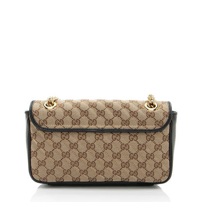Gucci GG Canvas GG Marmont Small Flap Shoulder Bag (SHF-gUhUoV)