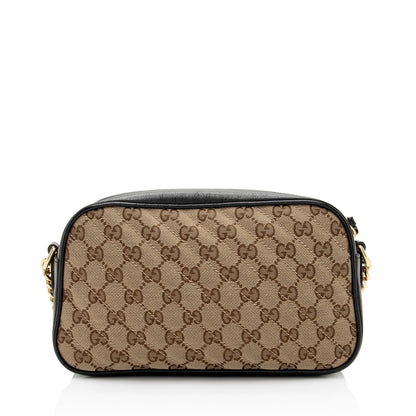 Gucci GG Canvas GG Marmont Small Shoulder Bag (SHF-6MAduD)