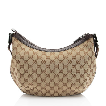 Gucci GG Canvas Half Moon Medium Messenger (SHF-wdpRGn)